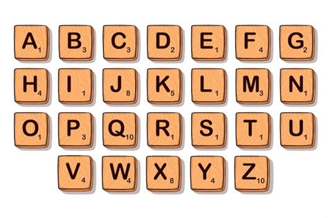 Premium Vector Set Of Cute Scrabble Tiles