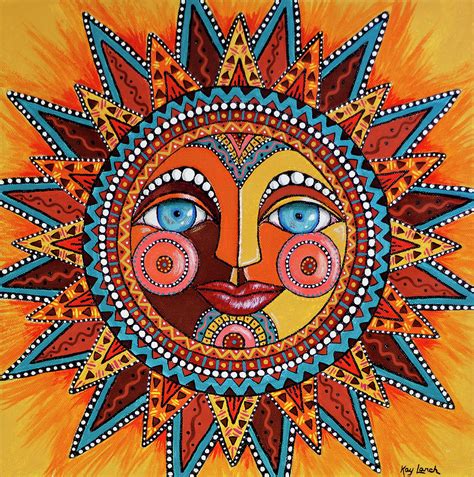 Smiling Sun Painting By Kay Larch Pixels