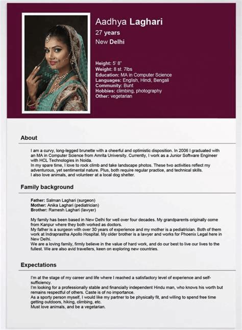 Best Marriage Biodata Templates Hot Sex Picture