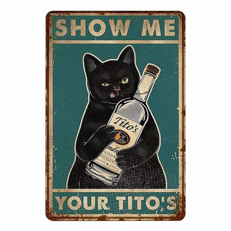 Buy Cat Wall Decor For Girls Room Black Cat Show Me Your Titos Retro