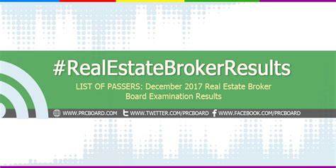 List Of Passers December 2017 Real Estate Broker Board Exam Results