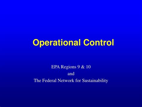 Ppt Operational Control Powerpoint Presentation Free Download Id