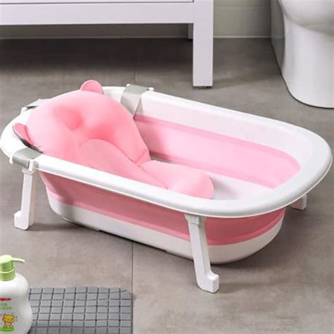 2pcsset Folding Bathtub Set For Baby Portable Baby Bathtubbathmat