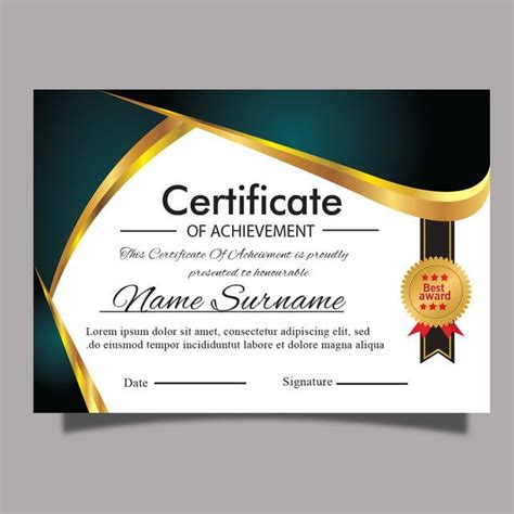 Elegante Real Premio Diploma O Certificado De Graduación De Plantilla