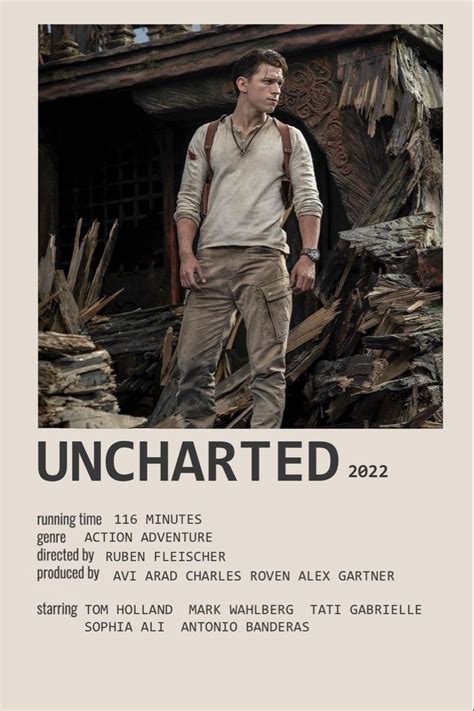 Uncharted Movie Poster Tom Holland Movies Movie Posters Minimalist