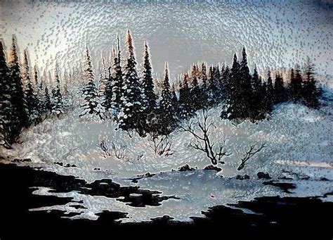 Winter Lake Sunset By Hanne Lore Koehler Winter Landscape Painting