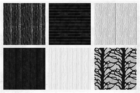 Black And White Wood Patterns Set 2 By Artistmef Thehungryjpeg