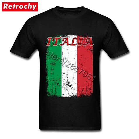 italian quality standard black italia flag t shirt retro italy tee men grunge style short sleeve