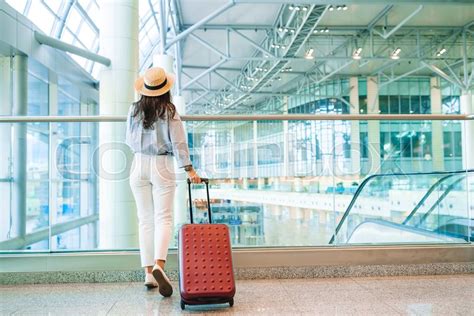 Young Woman With Baggage In Stock Image Colourbox