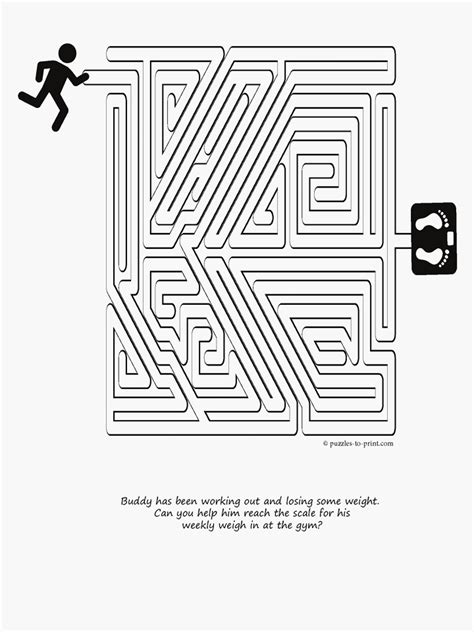 Free Printable Run For Fitness Maze Printable Mazes Mazes For Kids
