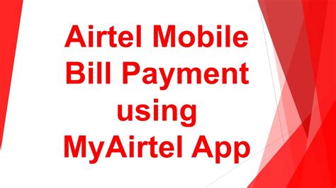 After installing apple pay, google pay, or samsung pay, your smartphone may quickly become your favorite method of payment. Airtel Bill Payment Online Using MyAirtel App - YouTube