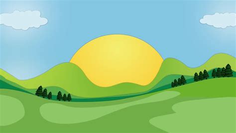 Stock video footage | 34,678 clips. Cartoon Nature Landscape Animation Loop. Colorful Cartoon ...