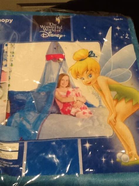 While a canopy bed can set you back. Disney Tinkerbell Bed Canopy New Blue in Color Sealed | eBay