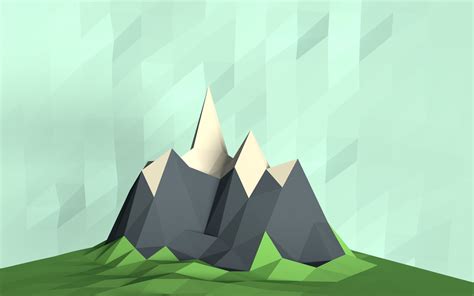 Download Wallpapers Low Poly Mountain Abstract Mountain Polygonal