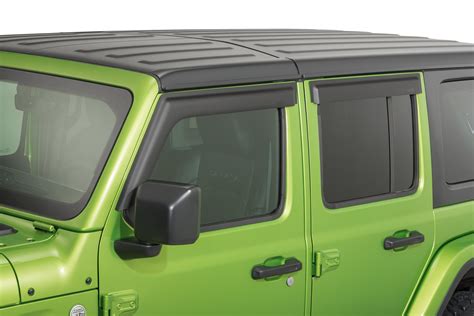 Rugged Ridge 1134917 Front And Rear Window Visors In Matte Black For