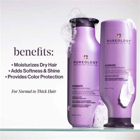 Hydrate Shampoo And Conditioner Duo For Dry Colored Hair Pureology