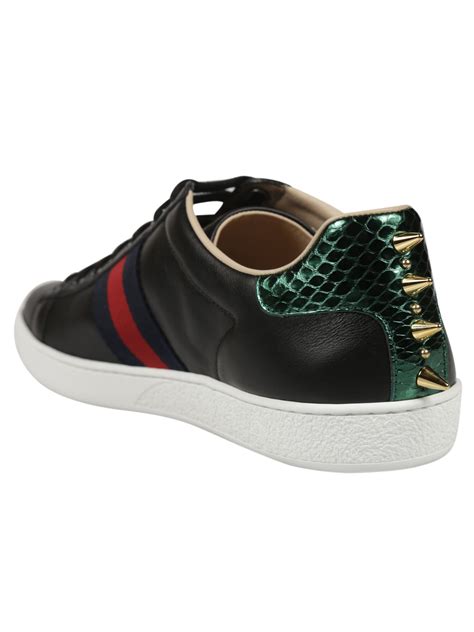 Gucci Gucci Ace Studded Low Top Sneakers Black 3125663 Italist
