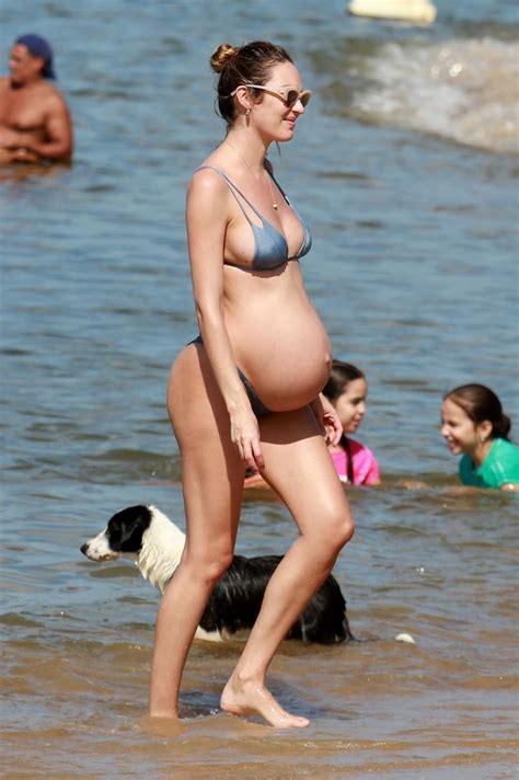 Heavily Pregnant Candice Swanepoel Parades In Skimpy Bikini In Brazil