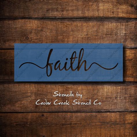 Faith Word Stencil Faith Script Word Stencil Reusable Stencil Craft