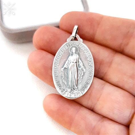 Medalha Nossa Senhora Das GraÇas Prata 34cm Atelie Sacro