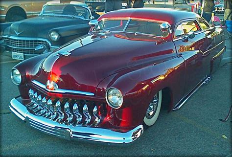 Chopped Candy Apple Red Mercury Coupe Hot Rods Cars Muscle Custom