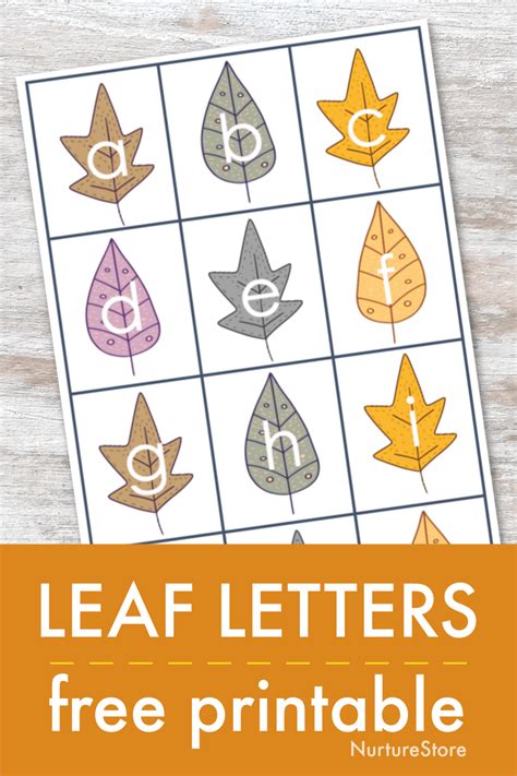 Leaf Letters Printable For Fall Spelling Activities Nurturestore