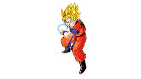 Young Goku Super Saiyan Kamehameha By Hazeelart On Deviantart