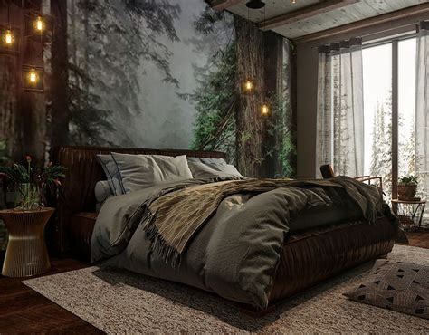 В зимнем доме спальня On Behance Interior Kamar Tidur Inspirasi