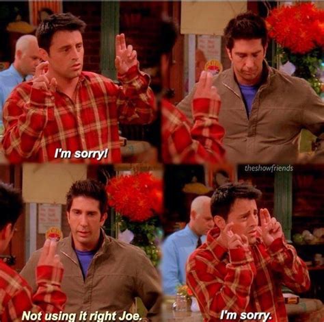 Joey Trying To Use Quotation Marks One Of The Funniest Scenes Ever