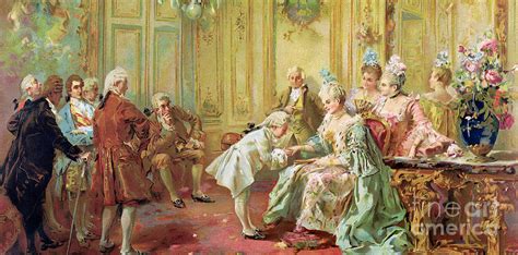 The Presentation Of The Young Mozart To Mme De Pompadour At Versailles