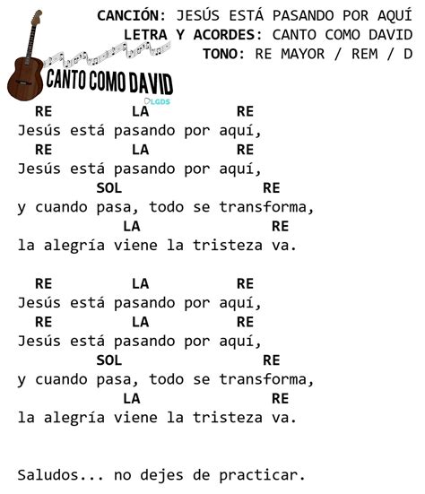 CanciÓn JesÚs EstÁ Pasando Por AquÍ Canto Como David