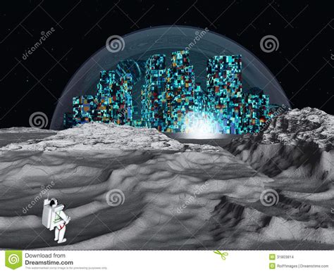 Lunar City Stock Images Image 31803814