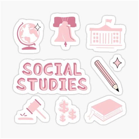 Social Studies Pop Stickers Preppy Stickers Print Stickers