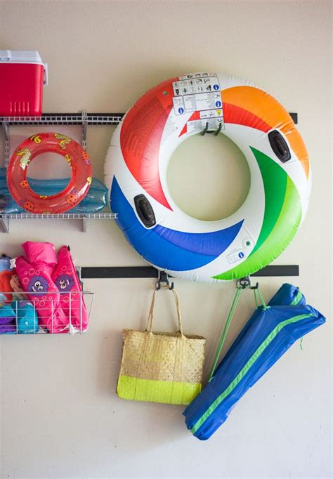 Our Rubbermaid Fast Track Garage Storage Reveal Pool Toy