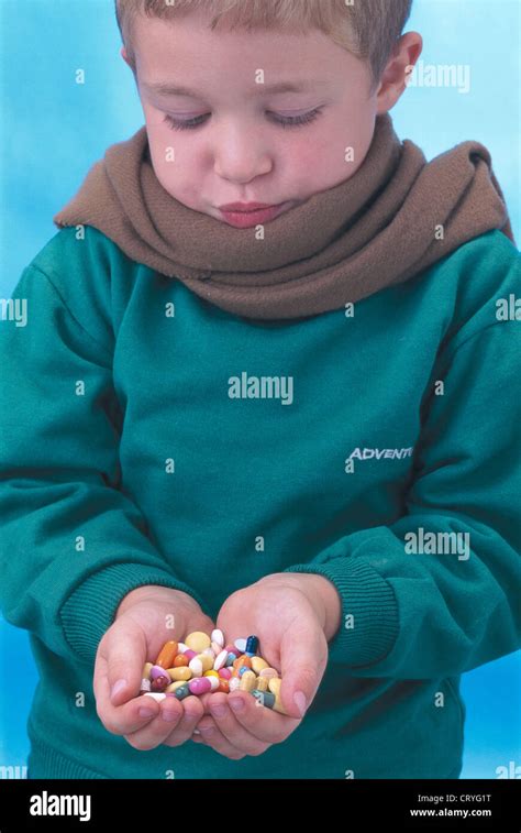 Child Taking Medication Stock Photo Alamy