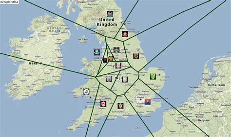 Map Of London Premier League Football Clubs