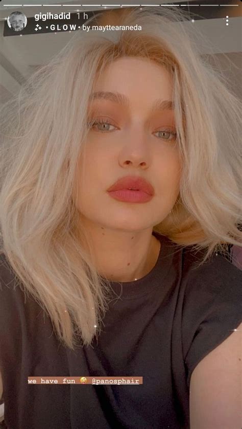 gigi hadid looks drastically different with extra long platinum blonde hair hot lifestyle news