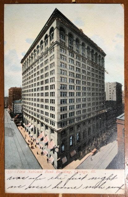 Postcard The First National Bank Building Chicago Illinois Circa