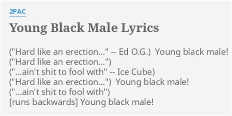 Young Black Male Lyrics By 2pac Young Black Male Young
