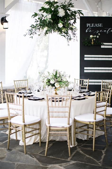 Black And White Elegant Wedding Venue Design Elegant Wedding