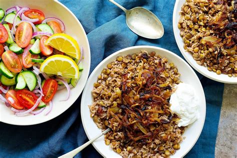 Mujadara Is A Simple Lebanese Lentil And Rice Dish With Crispy Onions