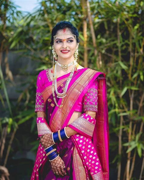 Marathi Brides Who Wore The Prettiest Plum Sarees Wedmegood
