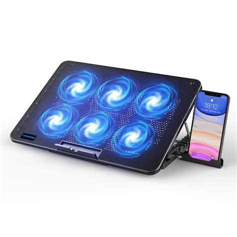 buy liangstar laptop cooling pad laptop cooler with 6 quiet fans for 12 17 inch gaming fan