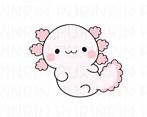 Axolotl Svg Axolotl Clipart Printable Sticker Svgkawaii Etsy