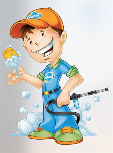 Pressure washer water blaster usa flag cartoon. Create a premium cartoon character | Lavador de carros ...