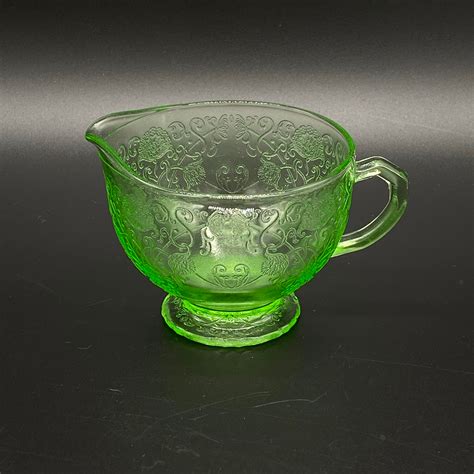 Vintage Green Depression Glass Florentine No Hazel Etsy