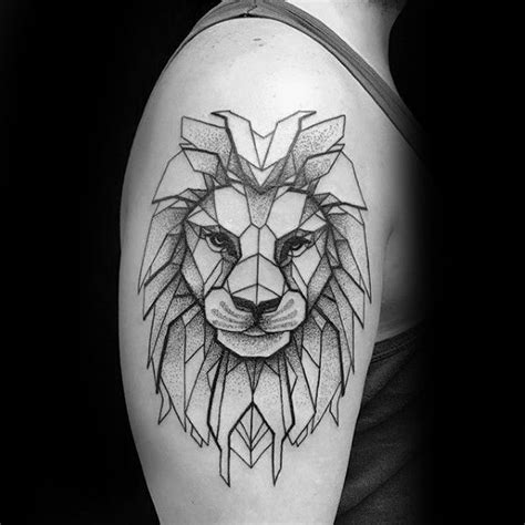 The lion is also a zodiac symbol known as leo and most people look for lion tattoo to make their sun sign tattoo. 60 Geometric Lion Tattoo Designs For Men - Masculine Ideas ...