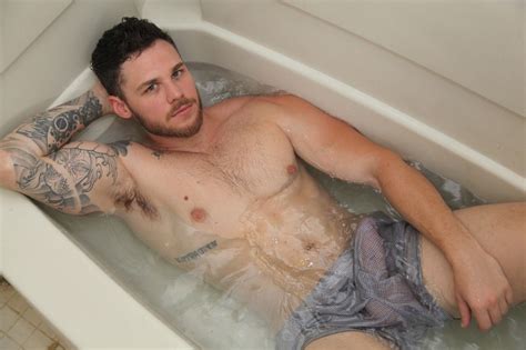 Male Models Matthew Camp In The Bath