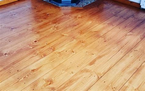 Pine Stained Early American Hardwood Flooring Refinishing In Hartford