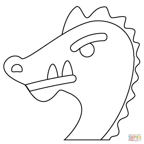 Dragon Face Emoji Coloring Page Free Printable Coloring Pages